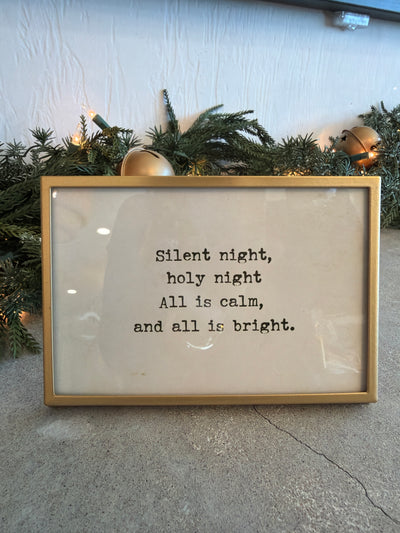 Gold Easel Framed Christmas Sayings