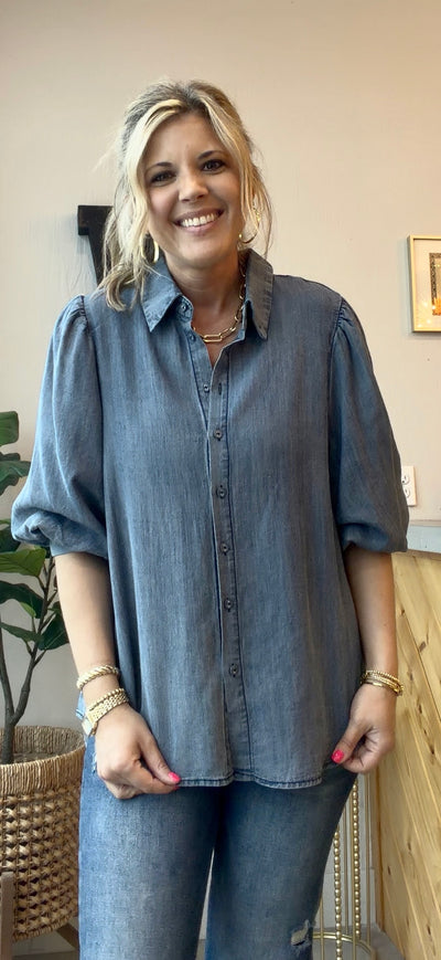 Lillian Chambray Top