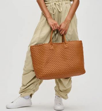 Ithaca Woven Vegan Leather Tote