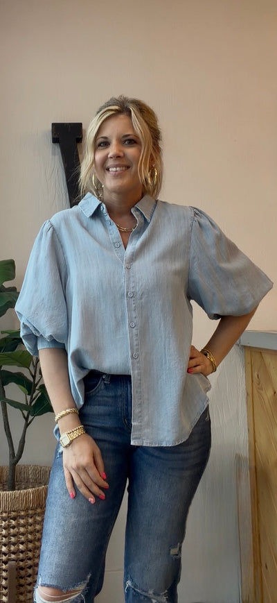 Lillian Chambray Top