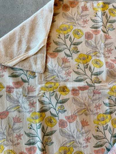 Vintage Floral Tea Towel