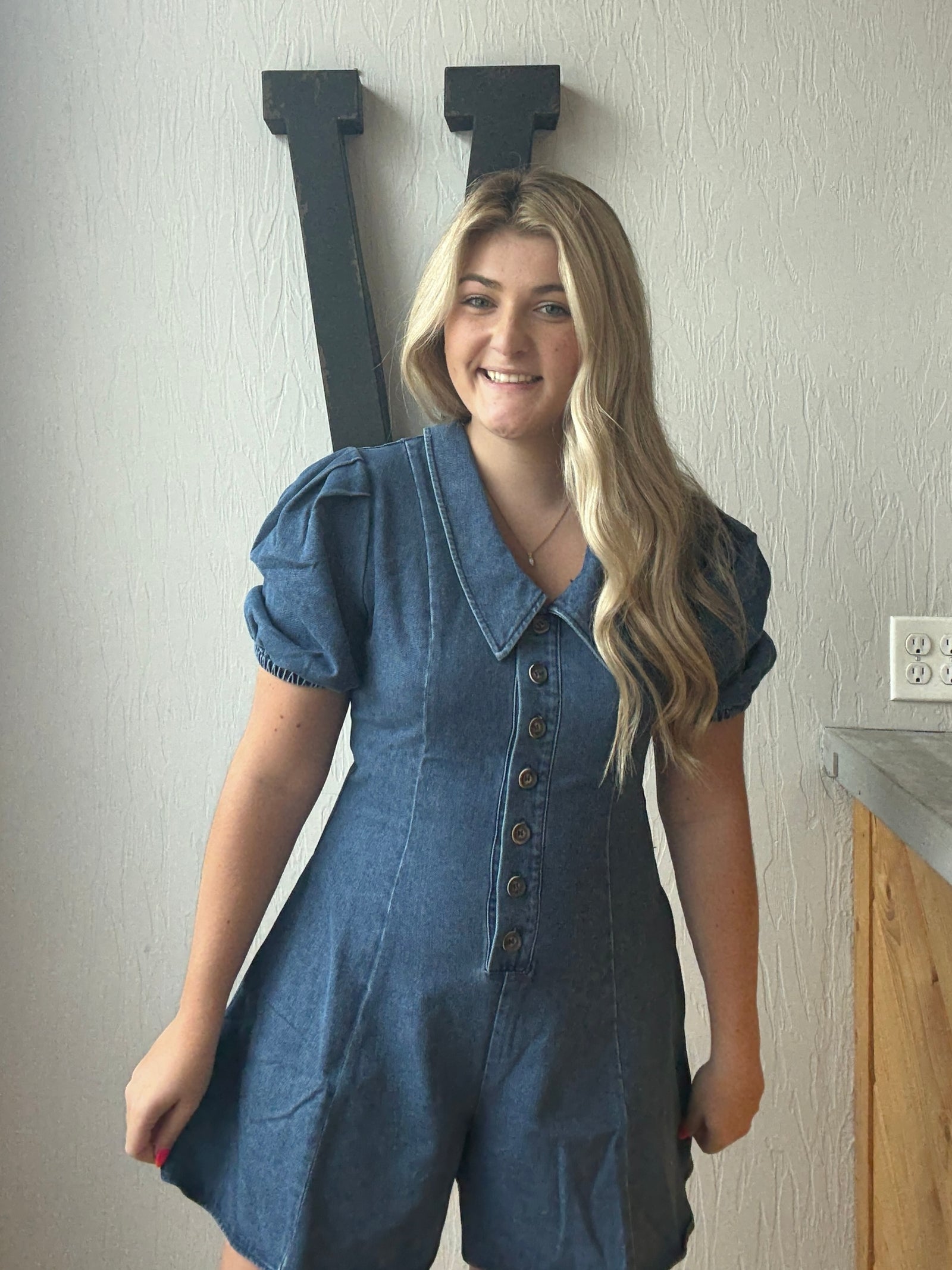 Denim Romper